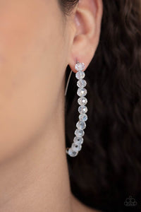 Paparazzi Jewelry Earrings GLOW Hanging Fruit - White