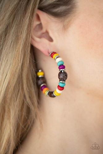 Paparazzi Jewelry Earrings Definitely Down-To-Earth - Multi