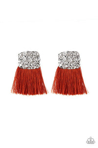 Paparazzi Jewelry Earrings Plume Bloom - Orange