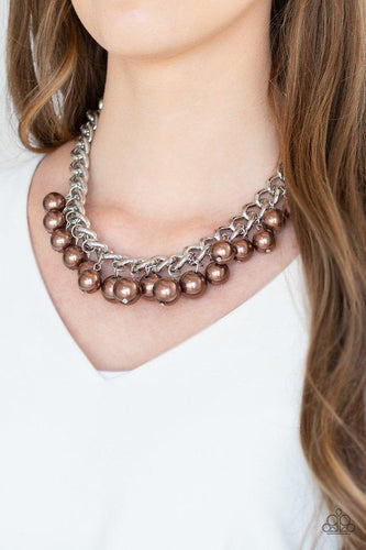 Paparazzi Jewelry Necklace Get Off My Runway - Brown