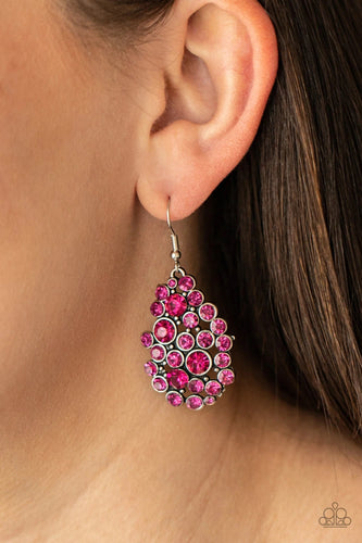 Paparazzi Jewelry Earrings Smolder Effect - Pink