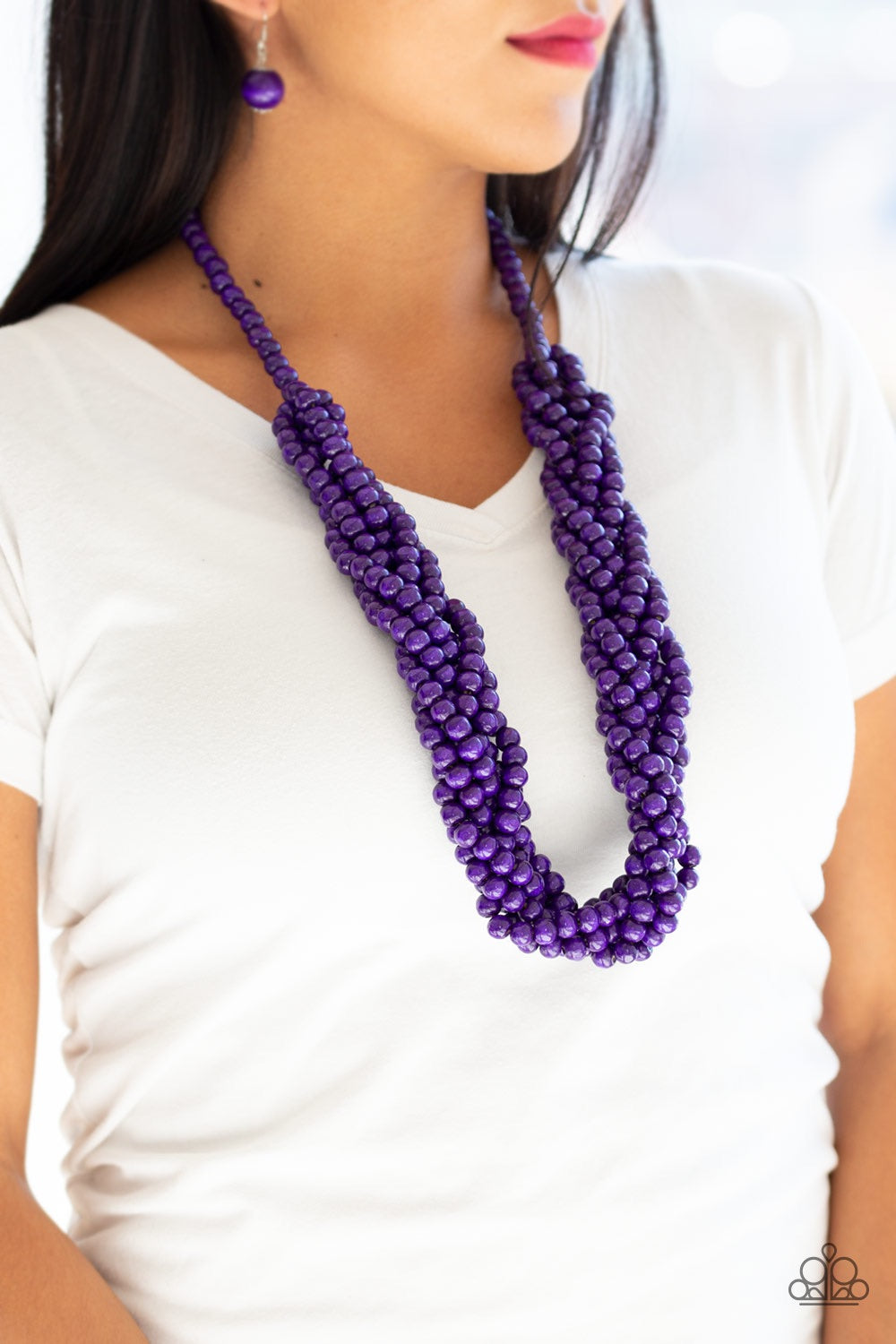 Paparazzi Jewelry Wooden Tahiti Tropic Purple