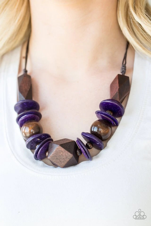 Paparazzi Jewelry Wooden Pacific Paradise - Purple