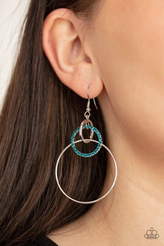 Paparazzi Jewelry Earrings In An Orderly Fashion - Blue