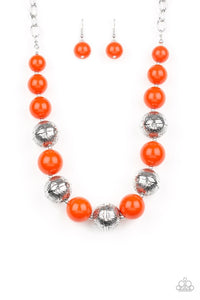 Paparazzi Jewelry Necklace Floral Fusion - Orange