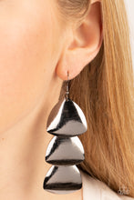Load image into Gallery viewer, Paparazzi Jewelry Earrings Modishly Metallic - Black