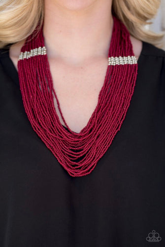 Paparazzi Jewelry Necklace We Got The BEAD! - Red