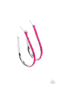 Paparazzi Jewelry Earrings Beaded Bauble - Pink