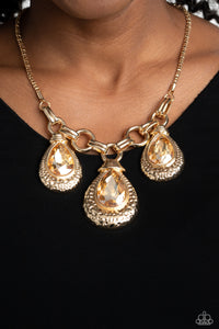 Paparazzi Jewelry Necklace Built Beacon/Crafted Coals - Gold