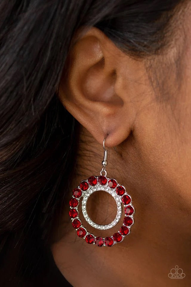 Paparazzi Jewelry Earrings Spotlight Shout Out - Red
