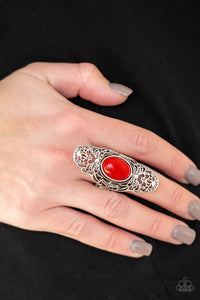 Paparazzi Jewelry Ring Flair for the Dramatic - Red