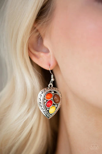 Paparazzi Jewelry Earrings Wild Heart Wonder - Multi