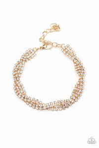 Paparazzi Jewelry Bracelet Braided Twilight - Gold