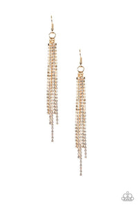 Paparazzi Jewelry Earrings Center Stage Status - Gold