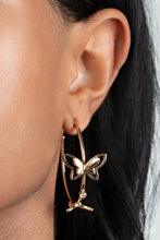 Load image into Gallery viewer, Paparazzi Jewelry Earrings Full Out Flutter - Gold