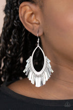 Load image into Gallery viewer, Paparazzi Jewelry Earrings Fine-Tuned Machine - Silver