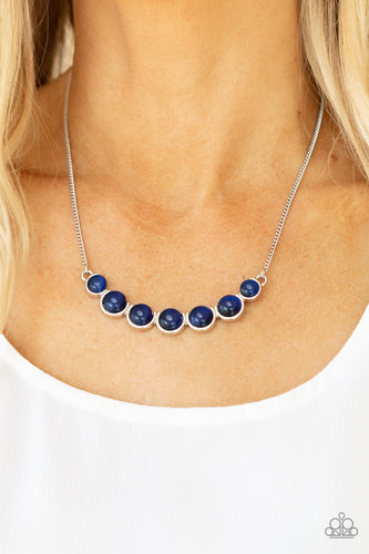 Paparazzi Jewelry Necklace Serenely Scalloped - Blue