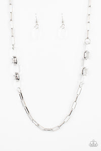 Paparazzi Jewelry Necklace Have I Made Myself Clear? - White
