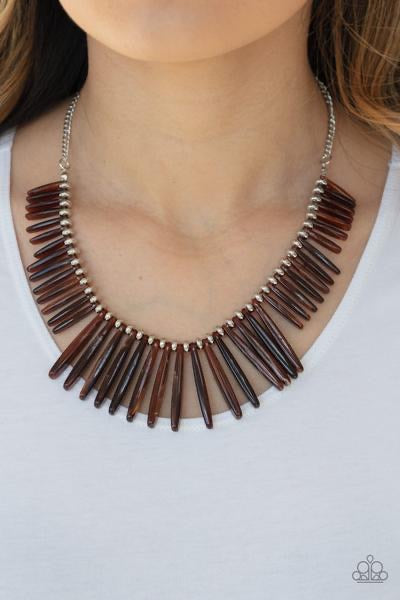Paparazzi Jewelry Necklace Out Of My Element - Brown