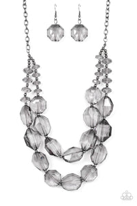 Paparazzi Jewelry Necklace Icy Illumination - Black