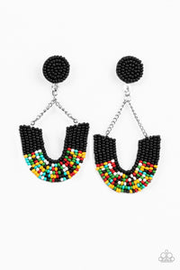 Paparazzi Jewelry Earrings Make it RAINBOW - Black