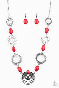 Paparazzi Jewelry Necklace Zen Trend - Red
