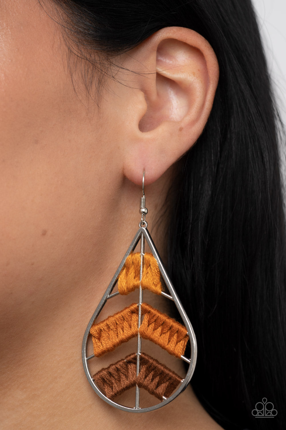 Paparazzi Jewelry Earrings Nice Threads - Orange