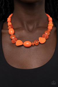 Paparazzi Jewelry Necklace Tropical Tsunami - Orange