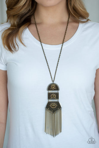 Paparazzi Jewelry Necklace Tassel Tycoon - Brass