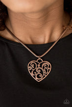 Load image into Gallery viewer, Paparazzi Jewelry Necklace FILIGREE Your Heart With Love - Copper