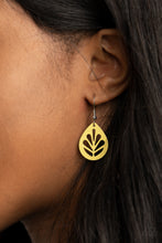Load image into Gallery viewer, Paparazzi Jewelry Earrings LEAF Yourself Wide Open - Yellow