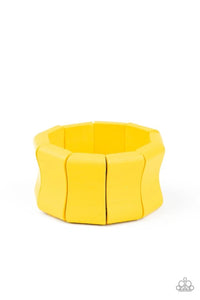 Paparazzi Jewelry Wooden Caribbean Couture - Yellow