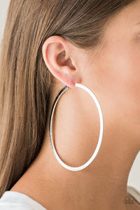 Paparazzi Jewelry Earrings Size Them Up - Silver