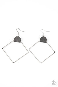 Paparazzi Jewelry Earrings Friends of a LEATHER - Silver