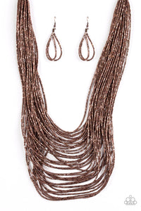 Paparazzi Jewelry Necklace Ice Storm - Copper