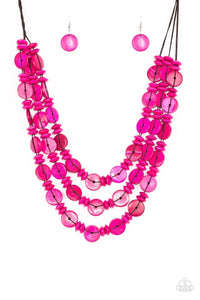 Paparazzi Jewelry Wooden Barbados Bopper - Pink