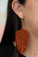 Load image into Gallery viewer, Paparazzi Jewelry Earrings Hanging by a Thread - Brown