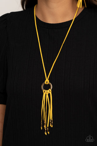 Paparazzi Jewelry Necklace Feel at HOMESPUN - Yellow