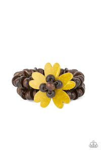 Paparazzi Jewelry Wooden Tropical Flavor - Yellow