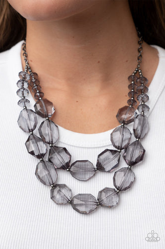 Paparazzi Jewelry Necklace Icy Illumination - Black