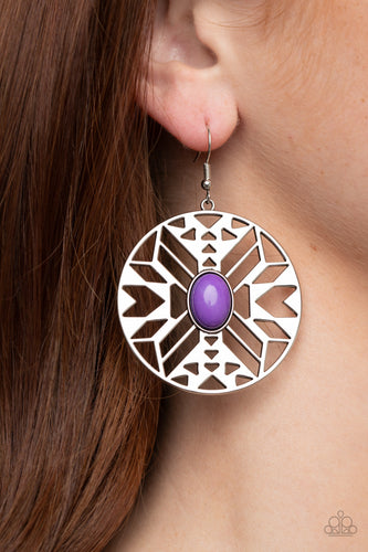Paparazzi Jewelry Earrings Southwest Walkabout - Purple