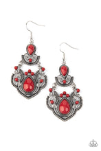 Load image into Gallery viewer, Paparazzi Jewelry Earrings Palm Tree Tiaras - Red