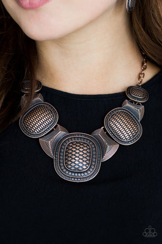 Paparazzi Jewelry Necklace Prehistoric Powerhouse - Copper