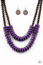 Load image into Gallery viewer, Paparazzi Jewelry Wooden Dominican Disco - Purple