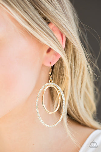 Paparazzi Jewelry Earrings Wrapped In Wealth - Gold