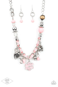 Paparazzi Jewelry Necklace Charmed, I Am Sure - Pink