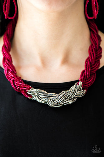 Paparazzi Jewelry Necklace Brazilian Brilliance - Red