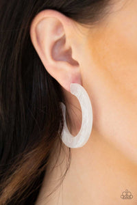 Paparazzi Jewelry Earrings Oceanside Oasis - White