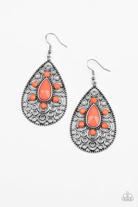 Paparazzi Jewelry Earrings Modern Garden - Orange