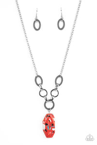 Paparazzi Jewelry Necklace Mystical Mineral - Red